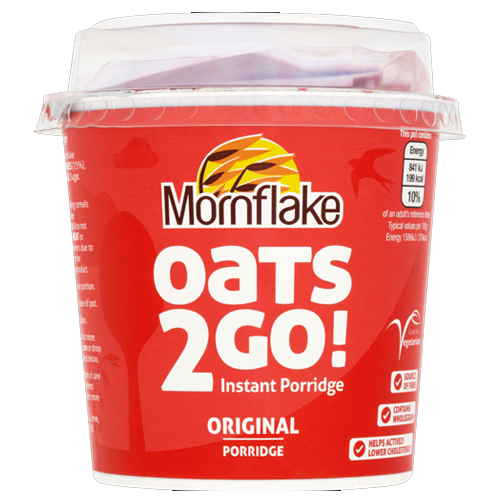 MORNFLAKE OATS2GO POTS PORRIDGE ORIGINAL 12X 53G