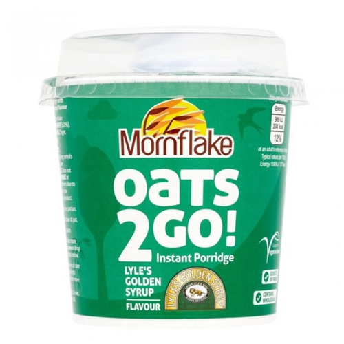 MORNFLAKE OATS2GO POTS TRADITIONAL PORRIDGE GOLDEN SYRUP 62G