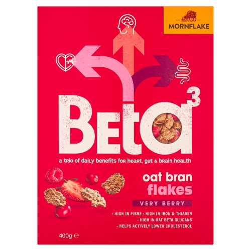 MORNFLAKE BETA3 OAT BRAN FLAKES VERY BERRY 400G