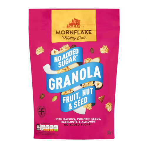 MORNFLAKE MIGHTY OATS GRANOLA FRUIT, NUT & SEED 500G