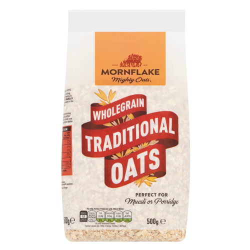 MORNFLAKE MIGHTY OATS WHOLEGRAIN TRADITIONAL OATS 500G