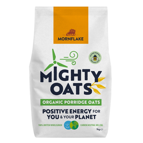 MORNFLAKE MIGHTY OATS ORGANIC PORRIDGE OATS 1KG