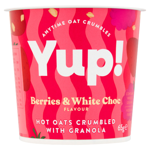 YUP! BERRIES & WHITE CHOCOLATE CRUMBLED OATS WITH GRANOLA 65G