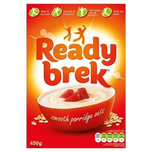 READY BREK SMOOTH PORRIDGE OATS ORIGINAL 6X 450G