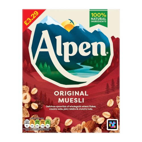 ALPEN MUESLI ORIGINAL PMP £3.29 550G