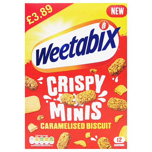 WEETABIX CRISPY MINIS CARAMELISED BISCUIT PMP £3.89 500G