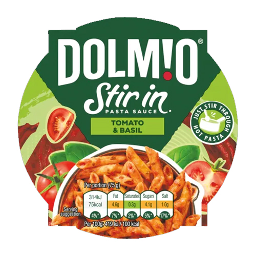 DOLMIO STIR-IN TOMATO AND BASIL PASTA SAUCE 150G