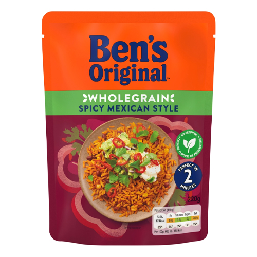 BEN'S READY TO HEAT WHOLEGRAIN SPICY MEXICAN RICE 220G