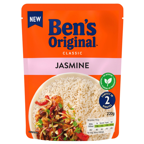 BEN'S JASMINE READY TO HEAT RICE 220G