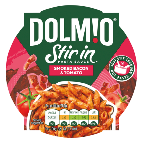 DOLMIO STIR-IN SMOKED BACON & TOMATO PASTA SAUCE 150G