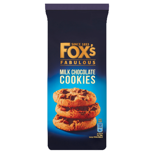 FOX'S FABULOUS MILK CHOCOLATE COOKIES 180G - EX