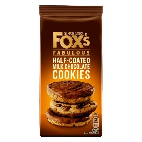 FOX'S HALF COATED DARK CHOCOLATE COOKIES 175G