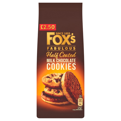 FOX'S FAVOURITE HALF-COATED MILK CHOCOLATE PMP £2.50 175G