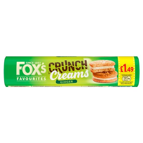 FOX'S CRUNCH CREAMS GINGER PMP £1.49 200G