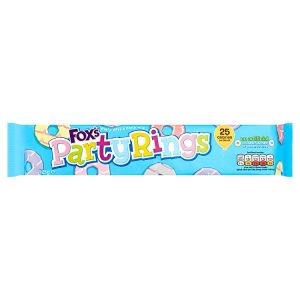 FOX'S PARTY RINGS 16 NAT COLOURS 125G