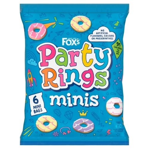 FOX'S PARTY RINGS MINIS 6PK 21G