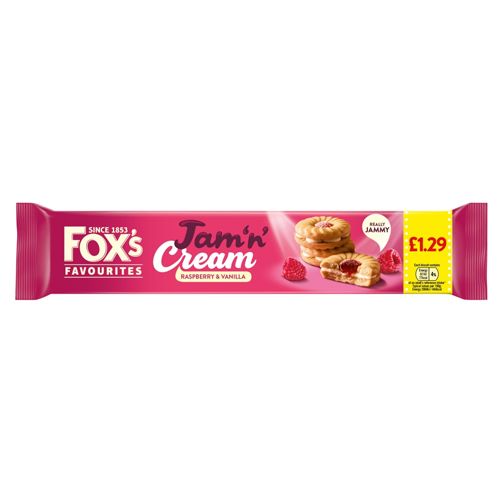 FOX'S JAM & CREAM SANDWICH PMP£1.29 150G