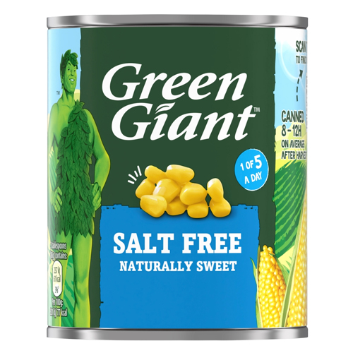 GREEN GIANT SALT FREE SWEETCORN 165G