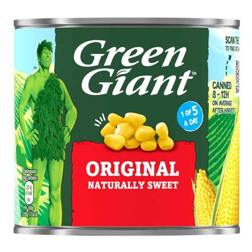 GREEN GIANT ORIGINAL NATURALLY SWEETCORN 340G
