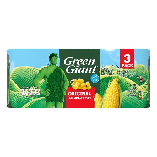 GREEN GIANT ORIGINAL SWEETCORN 3X198G