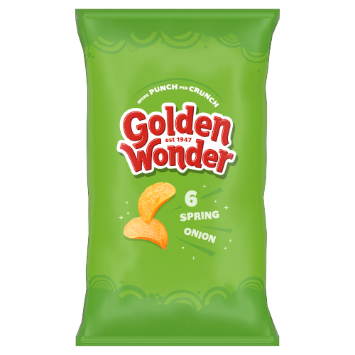 GOLDEN WONDER SPRING ONION 6PK 25G