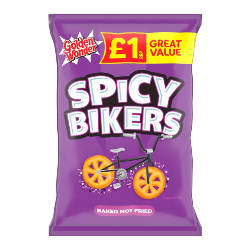 GOLDEN WONDER SPICY BIKERS PMP £1.00 50G