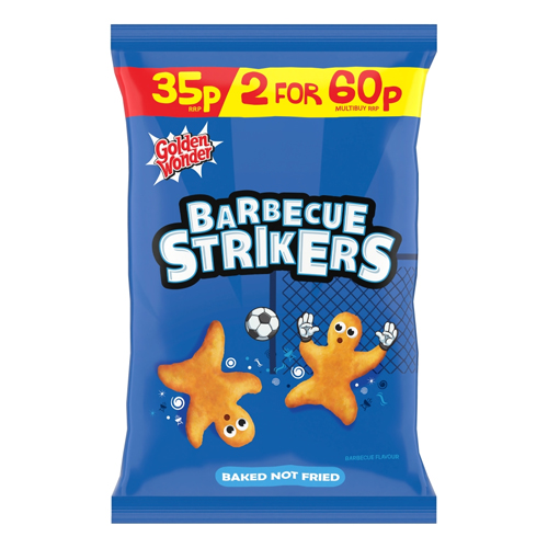 GOLDEN WONDER BBQ STRIKERS PMP 35P 2 FOR 60P 22G