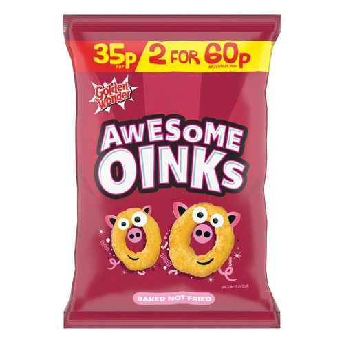 GOLDEN WONDER OINKS PMP 35P 2 FOR 60P 22G