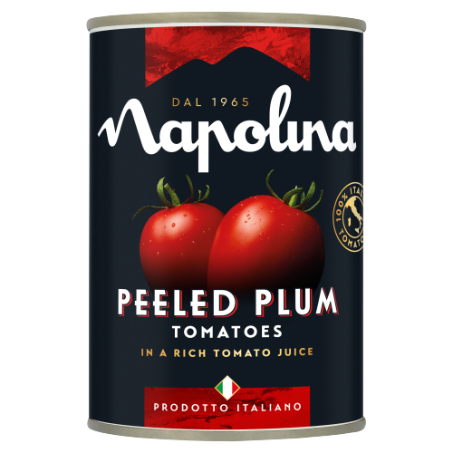 NAPOLINA PEELED PLUM TOMATOES IN A RICH TOMATO JUICE 400G