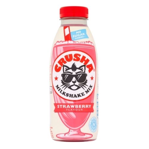 CRUSHA STRAWBERRY FLAVOUR MILKSHAKE MIX NAS 500ML