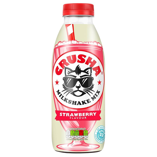 CRUSHA STRAWBERRY FLAVOUR MILKSHAKE MIX 1L