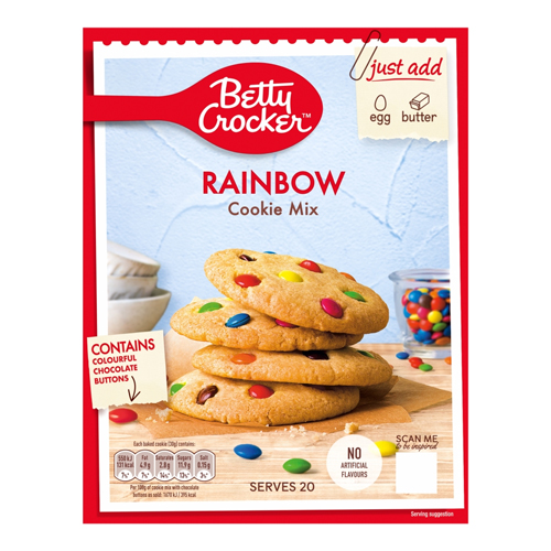 BETTY CROCKER RAINBOW COOKIE MIX 495G