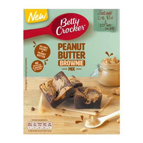 BETTY CROCKER PEANUT BUTTER BROWNIE MIX 350G