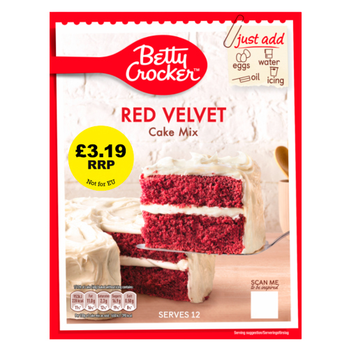 BETTY CROCKER RED VELVET MIX PMP £3.19 425G