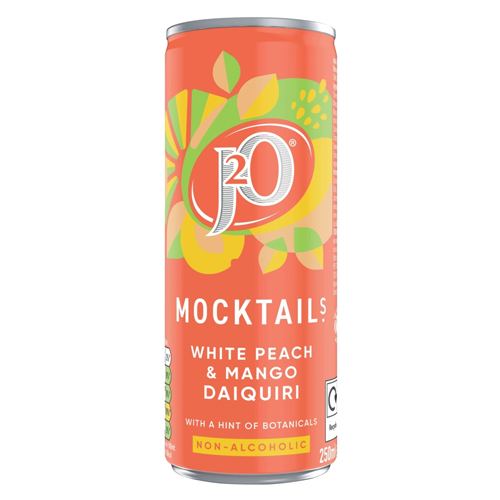 J2O WHITE PEACH & MANGO DAIQUIRI MOCKTAIL CAN 250ML