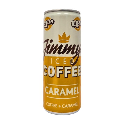 JIMMYS ICED COFFEE CARAMEL PMP £1.39 CAN 250ML