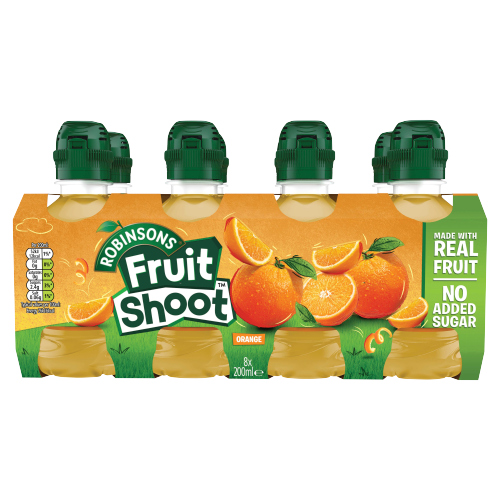 ROBINSONS FRUIT SHOOT ORANGE NAS 8PK 200ML