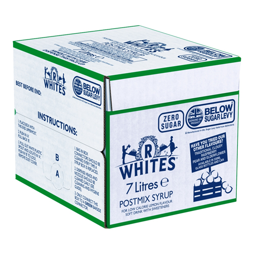R.WHITE'S ZERO SUGAR LEMONADE POSTMIX SYRUP 7L