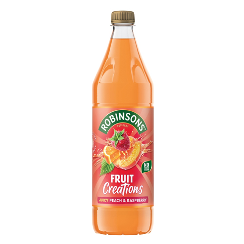 ROBINSONS CREATIONS PEACH & RASPBERRY SQUASH PET 1L
