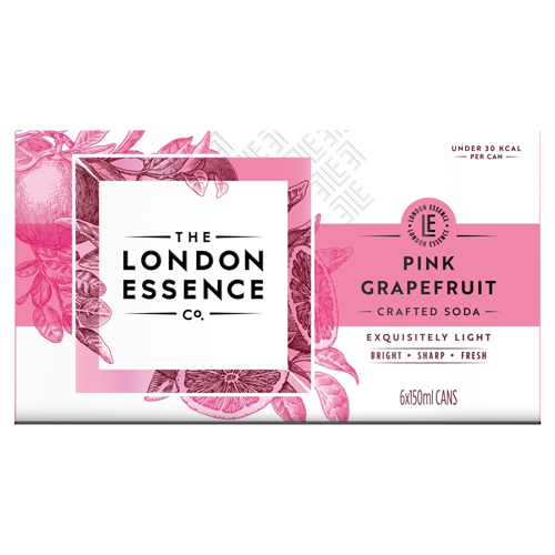 LONDON ESSENCE PINK GRAPEFRUIT 6PK 150ML