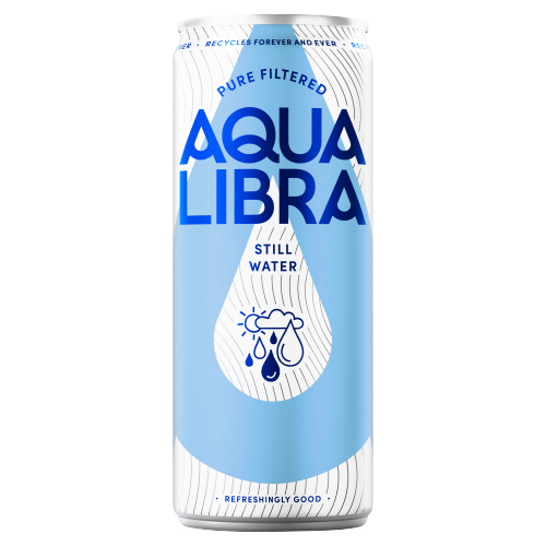 AQUA LIBRA STILL WATER CAN 330ML