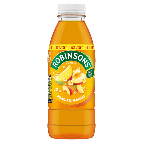 ROBINSONS RTD PEACH & MANGO JUICE PMP £1.15 500ML