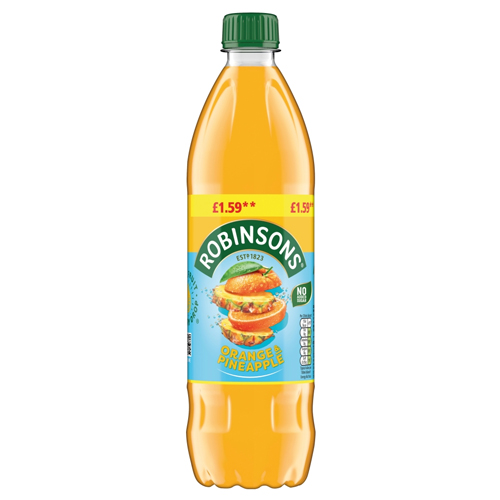ROBINSONS ORANGE & PINEAPPLE NAS SQUASH PMP £1.59 750ML