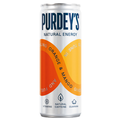 PURDEY'S ORANGE & MANGO NATURAL ENERGY CAN 330ML