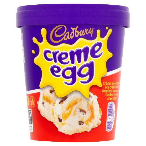CADBURY CREME EGG ICE CREAM TUB 480ML