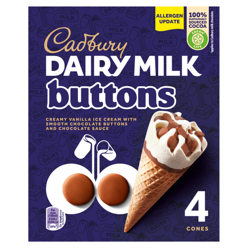 CADBURY DAIRY MILK BUTTONS 4 X 100ML (400ML)