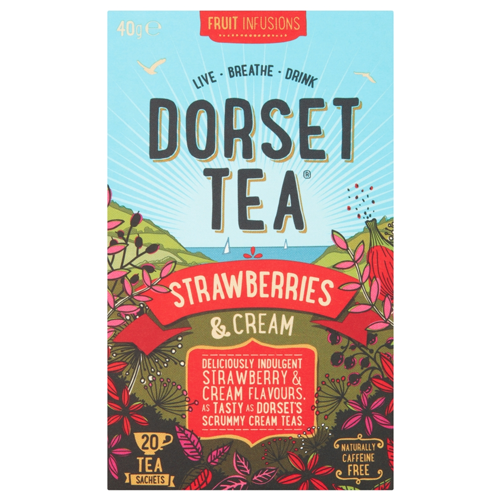 DORSET TEA STRAWBERRIES & CREAM TEA BAGS 20S