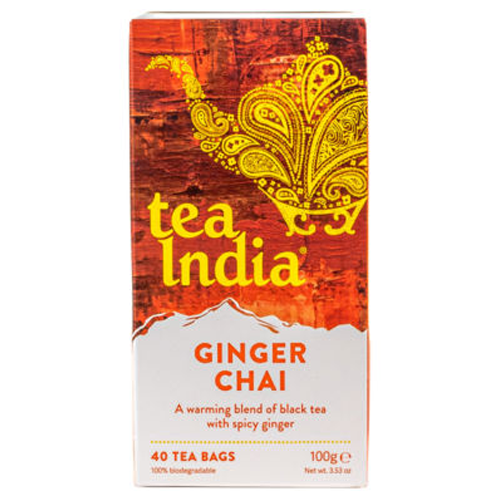 TEA INDIA GINGER CHAI TEABAGS 40S