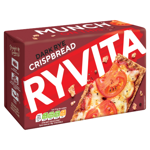RYVITA CRISPBREAD DARK RYE CRACKERS 250G