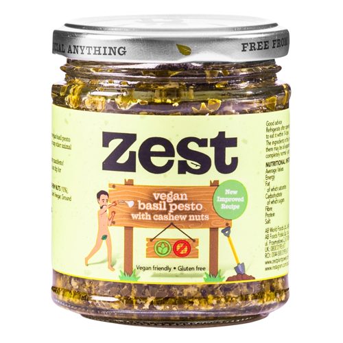 ZEST VEGAN BASIL PESTO WITH CASHEW NUTS 165G